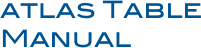 atlas Table Manual